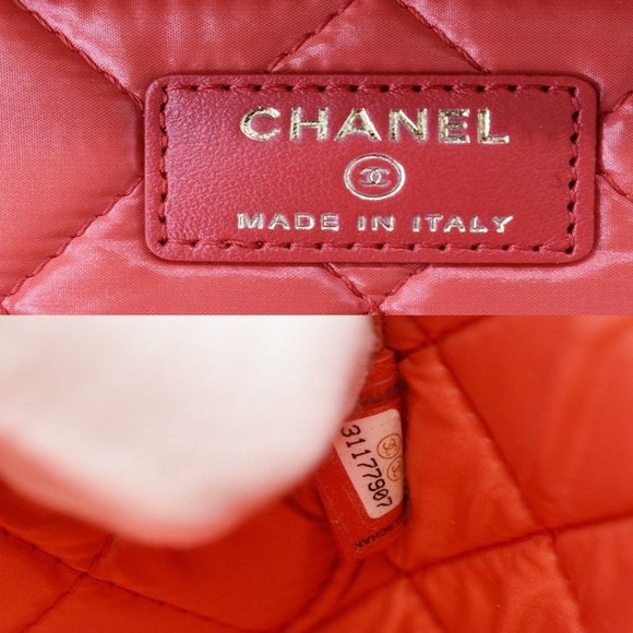 CHANEL  Vanity Caviar Leather Cosmetic Satchel Bag Red - Picture 12 of 12